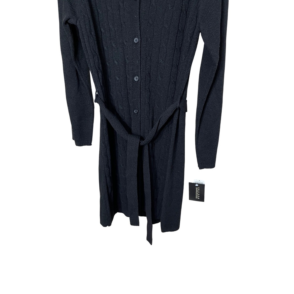 Uniform John Paul Richard Black Cable Knit Long Sleeve Sweater Dress Size M‎ - Picture 3 of 7